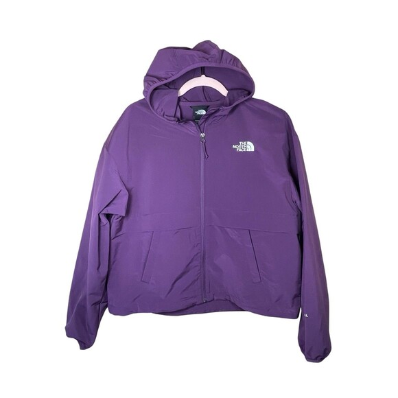 North Face Jacket Adult Small S Currant Purple Easy Wind Full-Zip Jacket EUC - Picture 3 of 14